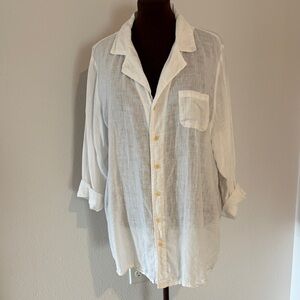 Flax White Linen Shirt